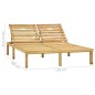 vidaXL Tumbona doble y cojines rojo tinto madera pino impregnada vidaXL Tumbona doble y cojines rojo tinto madera pino impregnada