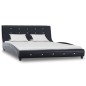 vidaXL Cama con colchón viscoelástico cuero sintético negro 140x200cm 