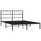 vidaXL Estructura de cama con cabecero metal negro 140x200 cm vidaXL Estructura de cama con cabecero metal negro 140x200 cm