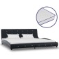 vidaXL Cama con colchón viscoelástico cuero sintético negro 180x200 cm vidaXL Cama con colchón viscoelástico cuero sintético negro 180x200 cm