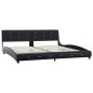 vidaXL Cama con colchón viscoelástico cuero sintético negro 180x200 cm vidaXL Cama con colchón viscoelástico cuero sintético negro 180x200 cm
