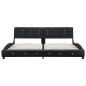 vidaXL Cama con colchón viscoelástico cuero sintético negro 180x200 cm vidaXL Cama con colchón viscoelástico cuero sintético negro 180x200 cm