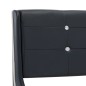 vidaXL Cama con colchón viscoelástico cuero sintético negro 180x200 cm vidaXL Cama con colchón viscoelástico cuero sintético negro 180x200 cm