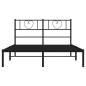 vidaXL Estructura de cama con cabecero metal negro 140x200 cm vidaXL Estructura de cama con cabecero metal negro 140x200 cm