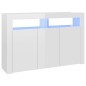 vidaXL Aparador con luces LED blanco brillante 115,5x30x75 cm vidaXL Aparador con luces LED blanco brillante 115,5x30x75 cm