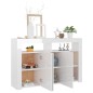 vidaXL Aparador con luces LED blanco brillante 115,5x30x75 cm vidaXL Aparador con luces LED blanco brillante 115,5x30x75 cm
