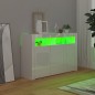 vidaXL Aparador con luces LED blanco brillante 115,5x30x75 cm vidaXL Aparador con luces LED blanco brillante 115,5x30x75 cm
