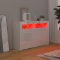 vidaXL Aparador con luces LED blanco brillante 115,5x30x75 cm vidaXL Aparador con luces LED blanco brillante 115,5x30x75 cm