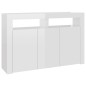 vidaXL Aparador con luces LED blanco brillante 115,5x30x75 cm vidaXL Aparador con luces LED blanco brillante 115,5x30x75 cm