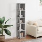 vidaXL Mueble de esquina madera ingeniería gris hormigón 33x33x164,5cm vidaXL Mueble de esquina madera ingeniería gris hormigón 33x33x164,5cm