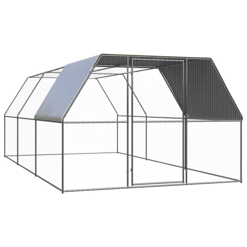 vidaXL Jaula gallinero de exterior de acero galvanizado 3x6x2 m vidaXL Jaula gallinero de exterior de acero galvanizado 3x6x2 m