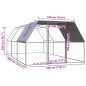 vidaXL Jaula gallinero de exterior de acero galvanizado 3x6x2 m vidaXL Jaula gallinero de exterior de acero galvanizado 3x6x2 m