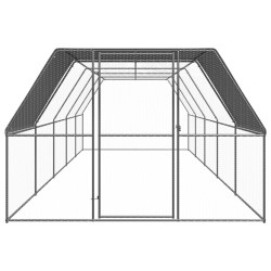vidaXL Jaula gallinero de exterior de acero galvanizado 3x10x2 m
