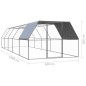 vidaXL Jaula gallinero de exterior de acero galvanizado 3x10x2 m