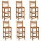 vidaXL Taburetes de barra de cocina 6 unidades madera maciza acacia vidaXL Taburetes de barra de cocina 6 unidades madera maciza acacia