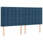 vidaXL Cama box spring con colchón terciopelo azul oscuro 200x200 cm