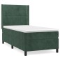 vidaXL Cama box spring con colchón terciopelo verde oscuro 80x200 cm vidaXL Cama box spring con colchón terciopelo verde oscuro 80x200 cm