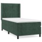 vidaXL Cama box spring con colchón terciopelo verde oscuro 80x200 cm vidaXL Cama box spring con colchón terciopelo verde oscuro 80x200 cm