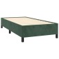 vidaXL Cama box spring con colchón terciopelo verde oscuro 80x200 cm vidaXL Cama box spring con colchón terciopelo verde oscuro 80x200 cm