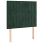 vidaXL Cama box spring con colchón terciopelo verde oscuro 80x200 cm vidaXL Cama box spring con colchón terciopelo verde oscuro 80x200 cm