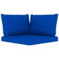 vidaXL Juego de muebles de jardín 6 piezas con cojines azules vidaXL Juego de muebles de jardín 6 piezas con cojines azules
