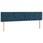 vidaXL Cama box spring colchón y LED terciopelo azul oscuro 200x200 cm vidaXL Cama box spring colchón y LED terciopelo azul oscuro 200x200 cm