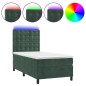 vidaXL Cama box spring colchón y LED terciopelo verde oscuro 80x200 cm vidaXL Cama box spring colchón y LED terciopelo verde oscuro 80x200 cm
