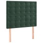 vidaXL Cama box spring colchón y LED terciopelo verde oscuro 80x200 cm vidaXL Cama box spring colchón y LED terciopelo verde oscuro 80x200 cm