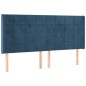 vidaXL Cama box spring colchón y LED terciopelo azul oscuro 200x200 cm vidaXL Cama box spring colchón y LED terciopelo azul oscuro 200x200 cm