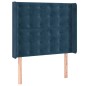 vidaXL Cama box spring colchón y LED terciopelo azul oscuro 80x200 cm vidaXL Cama box spring colchón y LED terciopelo azul oscuro 80x200 cm
