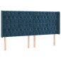 vidaXL Cama box spring colchón y LED terciopelo azul oscuro 200x200 cm vidaXL Cama box spring colchón y LED terciopelo azul oscuro 200x200 cm