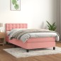 vidaXL Cama box spring con colchón terciopelo rosa 80x200 cm vidaXL Cama box spring con colchón terciopelo rosa 80x200 cm