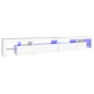 vidaXL Mueble de TV con luces LED blanco brillante 290x36,5x40 cm