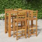vidaXL Mesa y taburetes altos de jardín 5 pzas madera maciza acacia vidaXL Mesa y taburetes altos de jardín 5 pzas madera maciza acacia