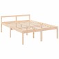 vidaXL Cama de matrimonio personas mayores con cabecero madera maciza vidaXL Cama de matrimonio personas mayores con cabecero madera maciza