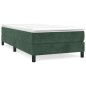 vidaXL Cama box spring con colchón terciopelo verde oscuro 80x200 cm vidaXL Cama box spring con colchón terciopelo verde oscuro 80x200 cm