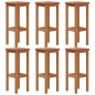 vidaXL Mesa y taburetes altos de jardín 7 pzas madera maciza acacia vidaXL Mesa y taburetes altos de jardín 7 pzas madera maciza acacia