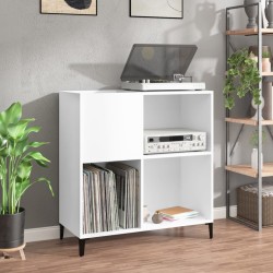 vidaXL Mueble para discos madera contrachapada blanco 84,5x38x89 cm