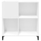 vidaXL Mueble para discos madera contrachapada blanco 84,5x38x89 cm vidaXL Mueble para discos madera contrachapada blanco 84,5x38x89 cm