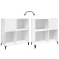 vidaXL Mueble para discos madera contrachapada blanco 84,5x38x89 cm vidaXL Mueble para discos madera contrachapada blanco 84,5x38x89 cm