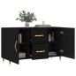 vidaXL Aparador de madera de ingeniería negro 100x36x60 cm vidaXL Aparador de madera de ingeniería negro 100x36x60 cm