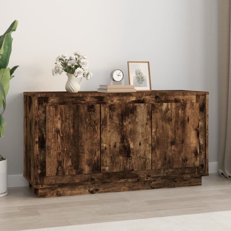 vidaXL Aparador madera contrachapada roble ahumado 102x35x55 cm