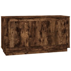 vidaXL Aparador madera contrachapada roble ahumado 102x35x55 cm