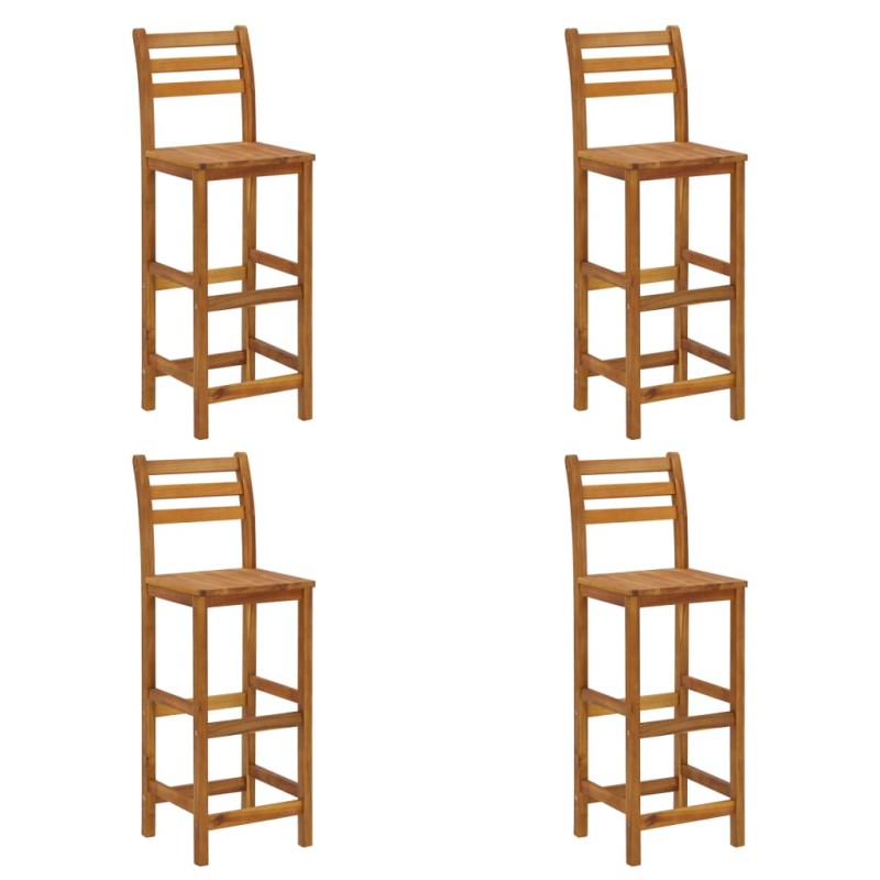vidaXL Taburetes de cocina 4 unidades madera maciza de acacia vidaXL Taburetes de cocina 4 unidades madera maciza de acacia