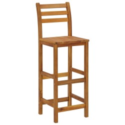 vidaXL Taburetes de cocina 4 unidades madera maciza de acacia