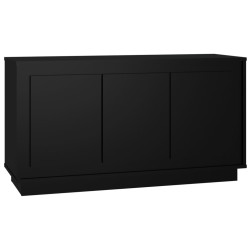 vidaXL Aparador madera contrachapada negro 102x35x55 cm