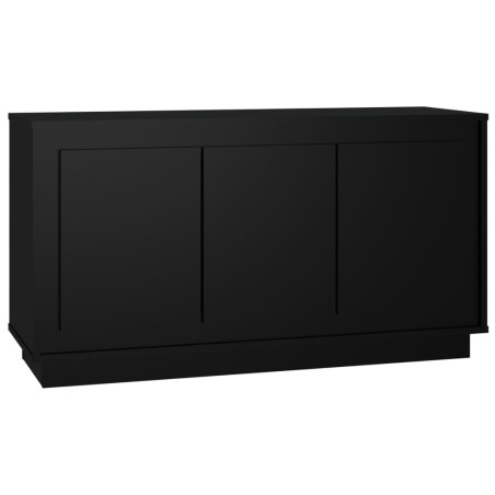 vidaXL Aparador madera contrachapada negro 102x35x55 cm