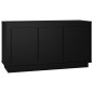 vidaXL Aparador madera contrachapada negro 102x35x55 cm
