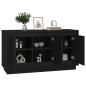 vidaXL Aparador madera contrachapada negro 102x35x55 cm