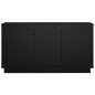 vidaXL Aparador madera contrachapada negro 102x35x55 cm
